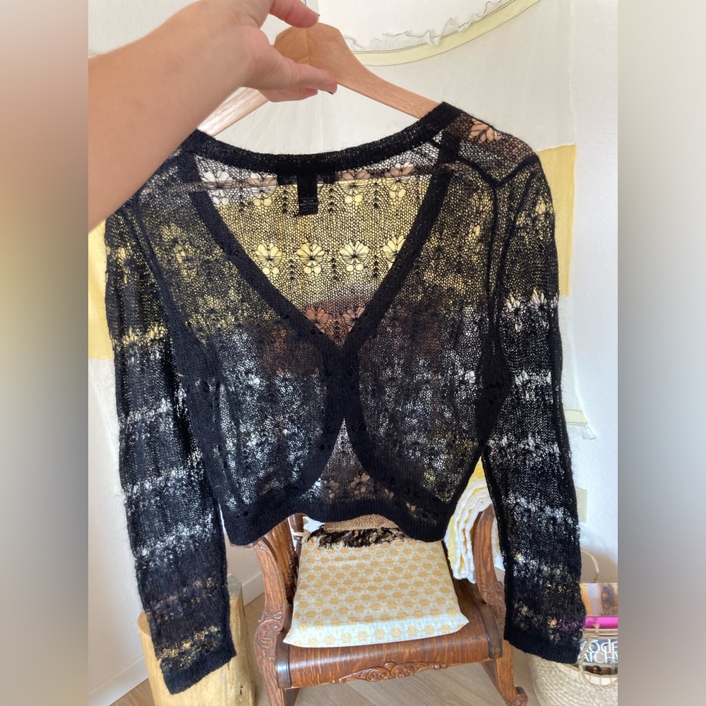 Mohair cropped cardigan